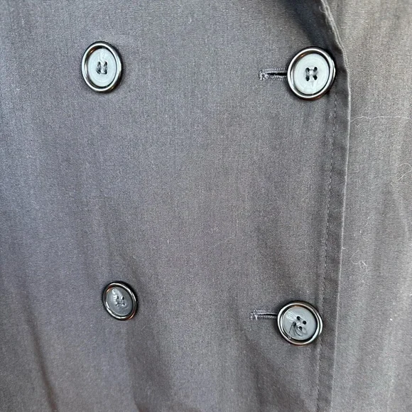 London Fog Black Trench Coat - Picture 5 of 9